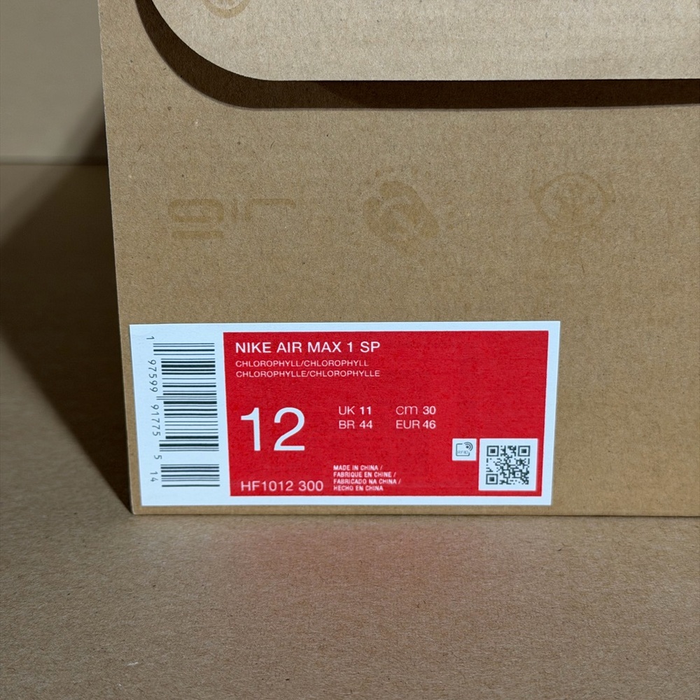 Nike Air Max 1 Patta 20th Anniversary “Chlorophyll” HF1012-300 – Men’s 12 – NEW - Picture 10 of 12